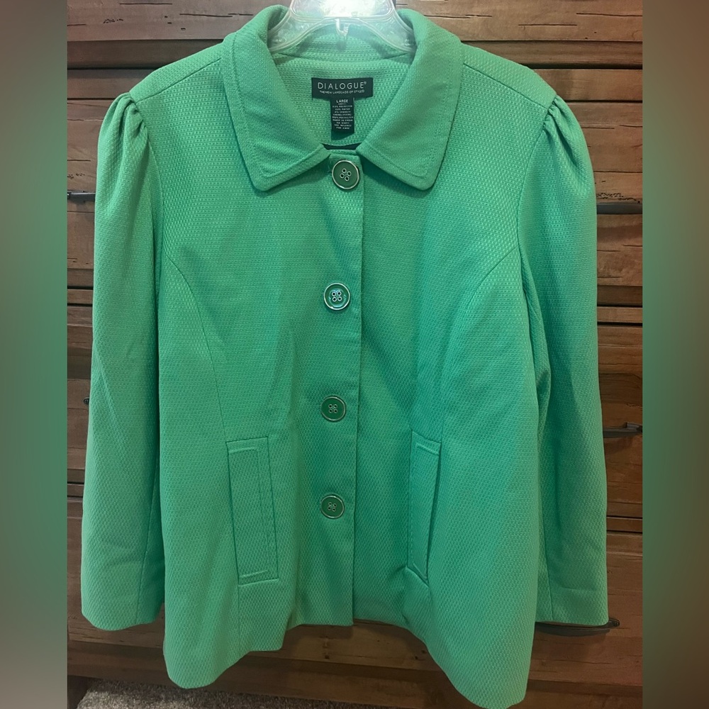 Dialogue Green Swing Jacket Size L